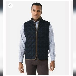 Peter Millar Mens Size Small Plaid Wool Vest. NWT